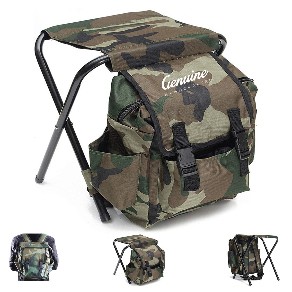 Insulated Backpack with Folding Stool