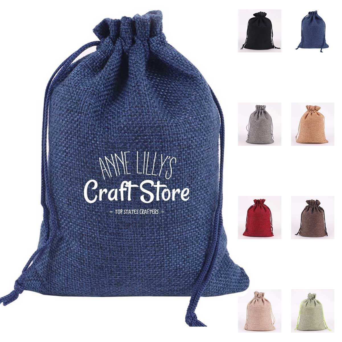 Burlap Drawstring Bag