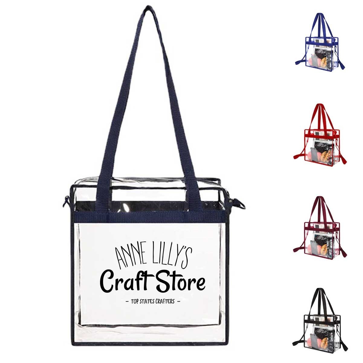Adjustable Strap Clear Tote Bag
