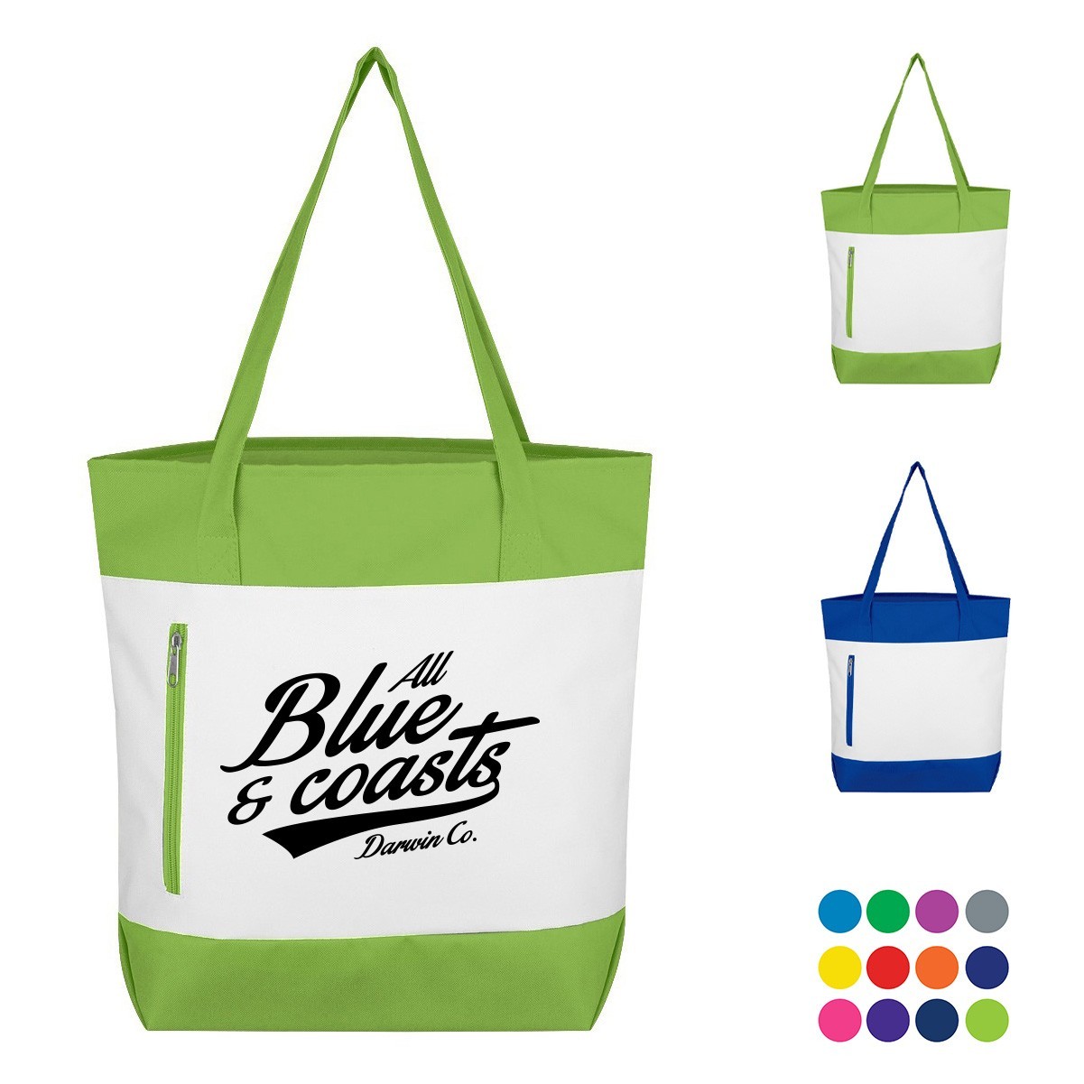 Canvas Zippered Front Pocket Bag