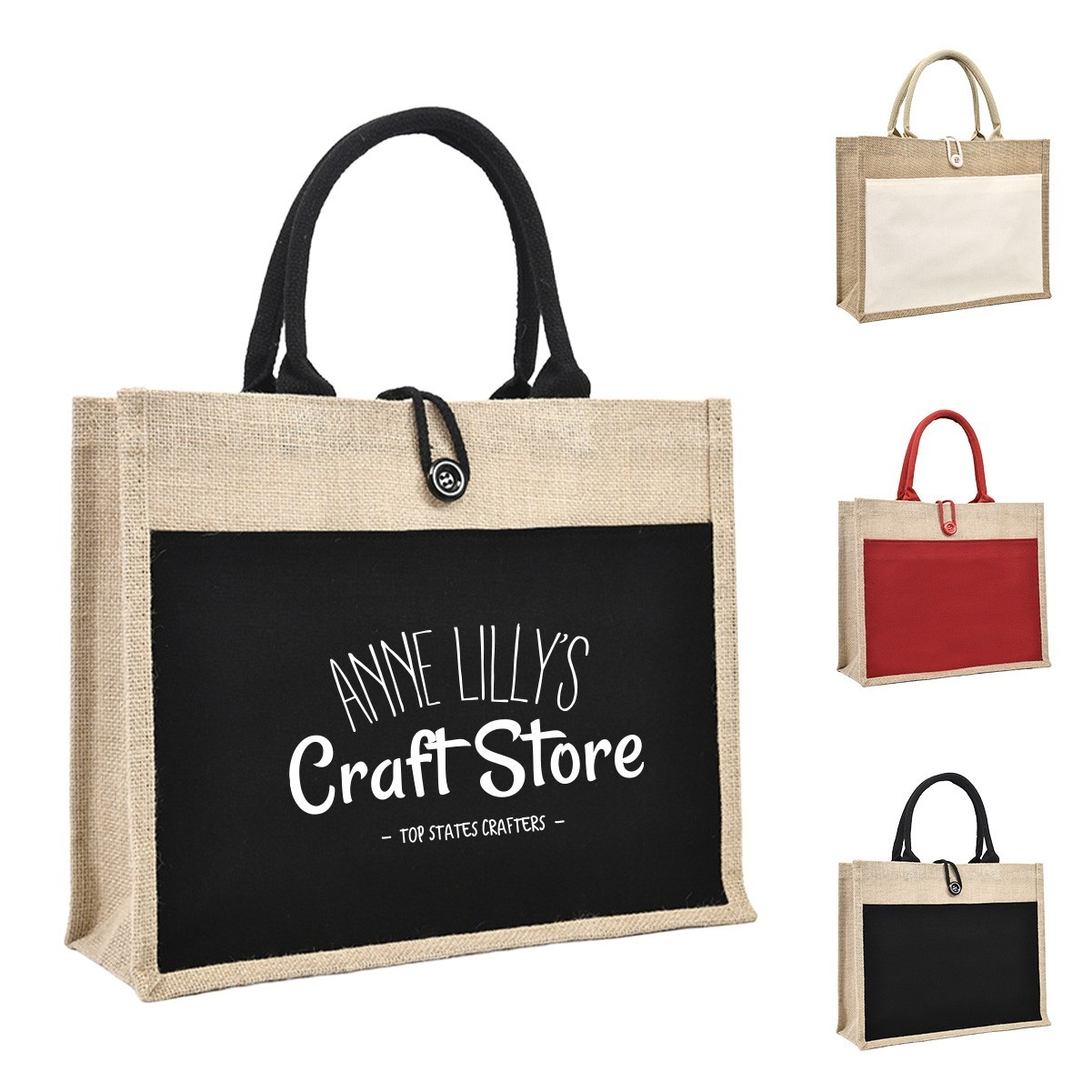 Eco-Friendly Patchwork Jute Bag