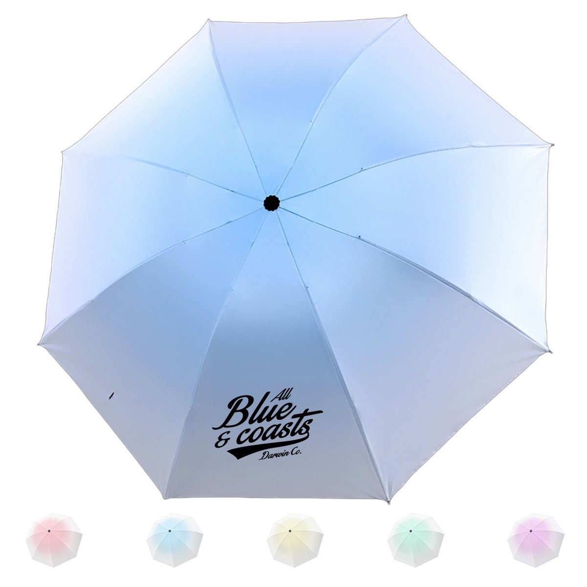 Polyester Invisibility Coated Water Resistant 10 Rib Umbrella