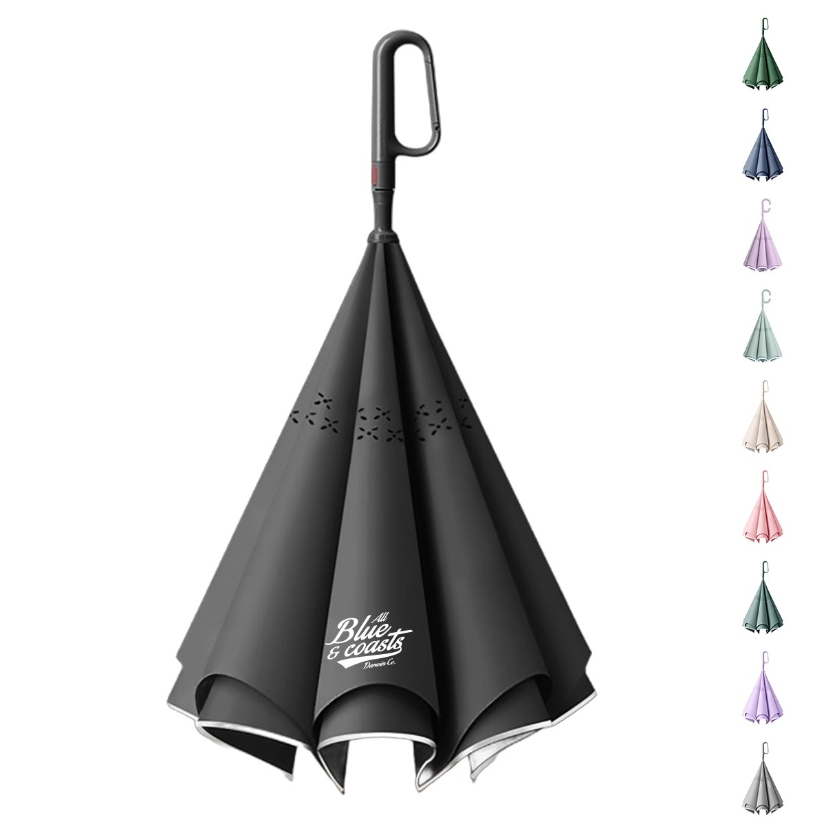 C-Handle Reverse Umbrella with Bag Holder
