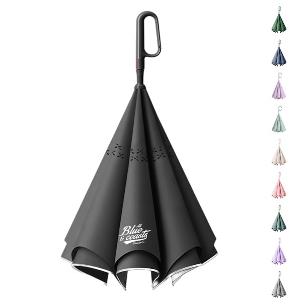 C-Handle Reverse Umbrella with Bag Holder