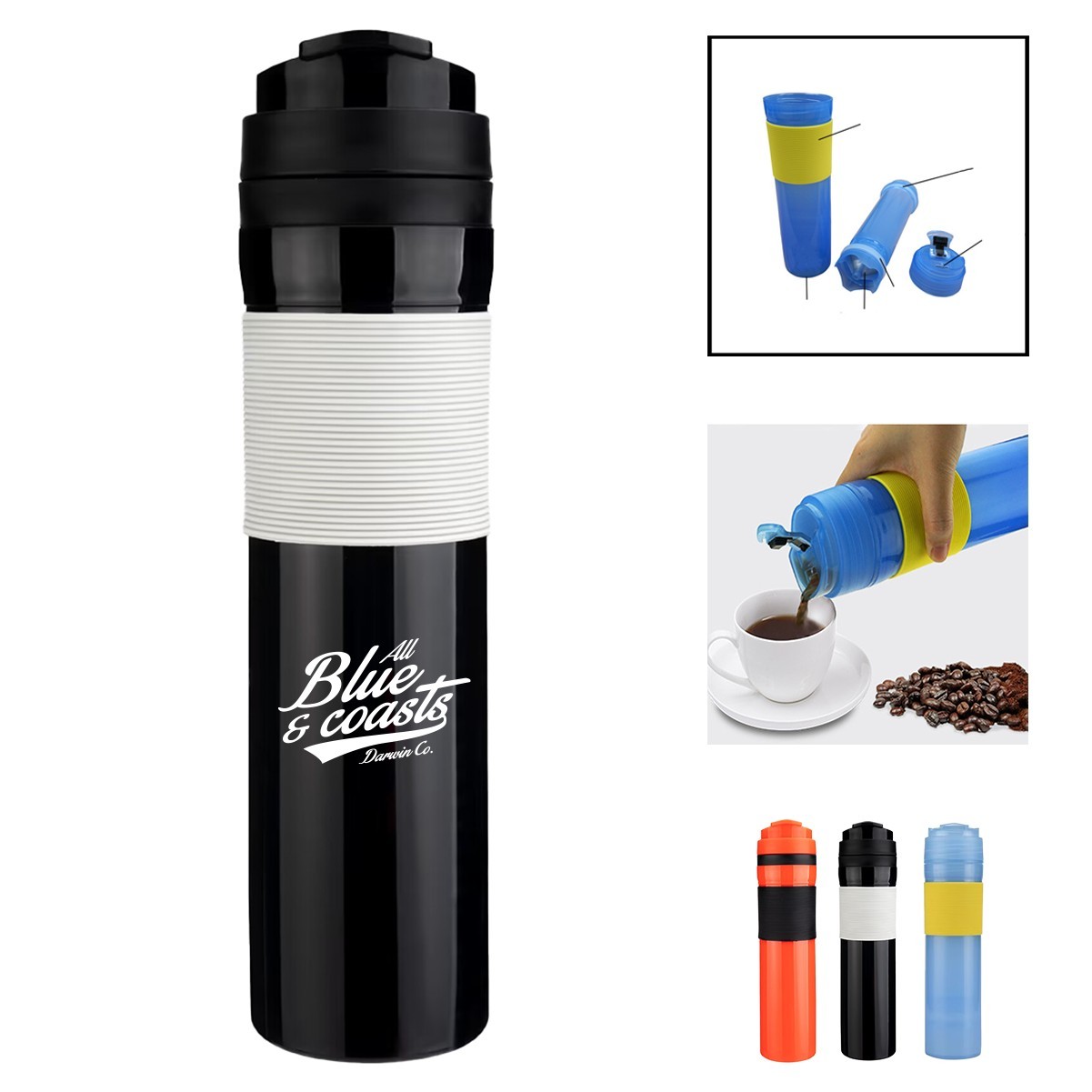 Portable French Press Coffee Maker Bottle