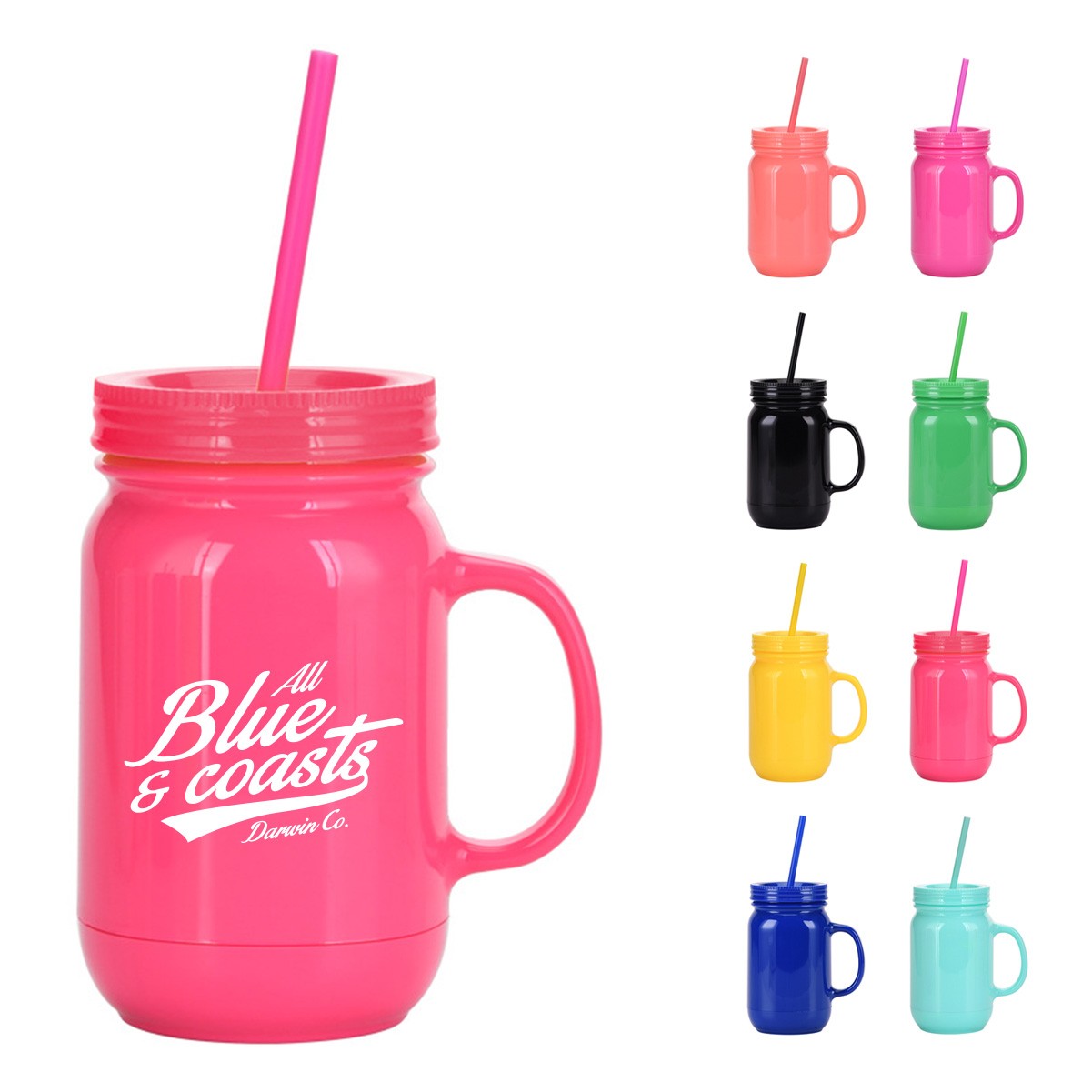 20oz Insulated Jar Style Tumbler with Reusable Straw