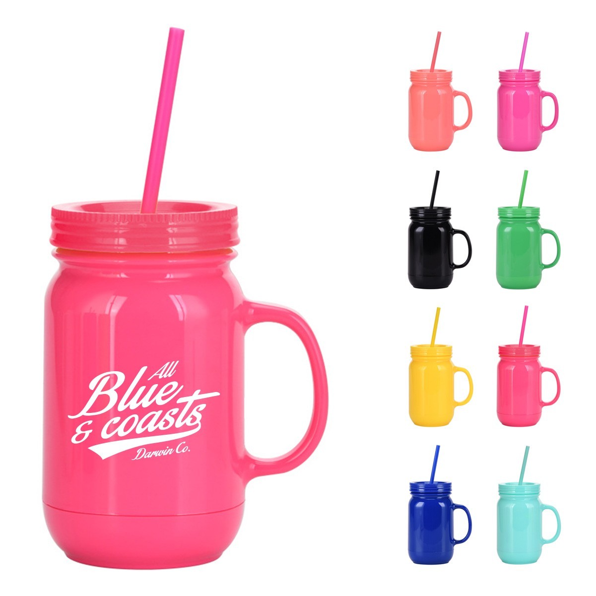 20oz Insulated Jar Style Tumbler with Reusable Straw