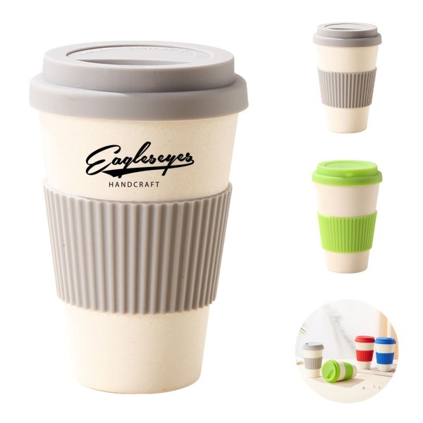 Eco-Friendly Bamboo Travel Cup with Drip-Proof Lid and Silicon Sleeve