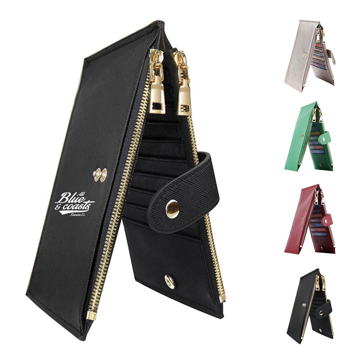 Multi-Pocket Zippered Travel Wallet