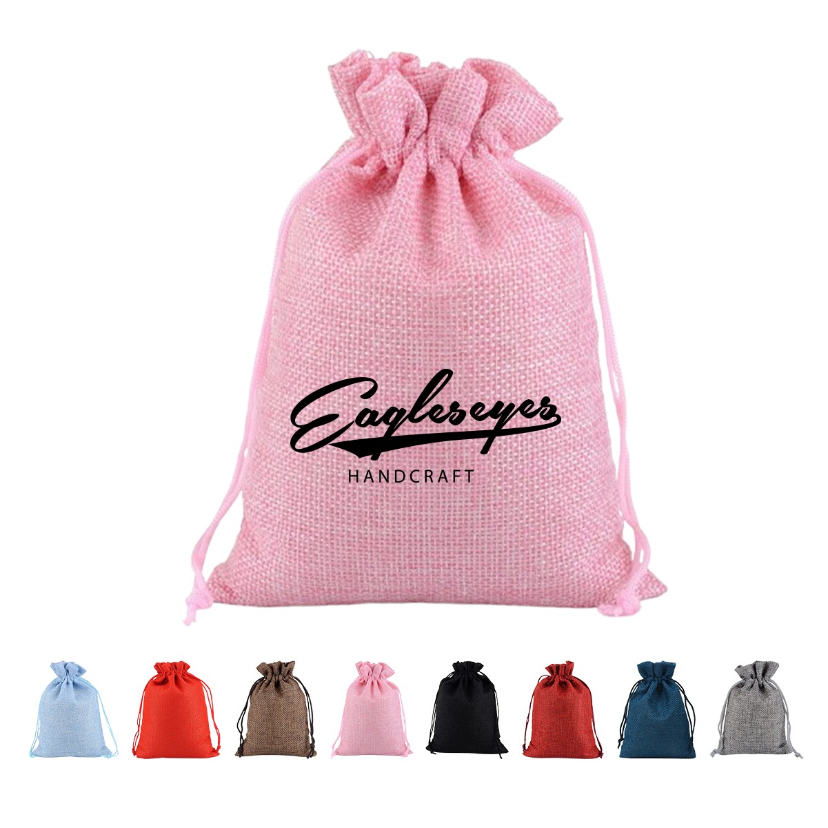 Burlap Drawstring Bag