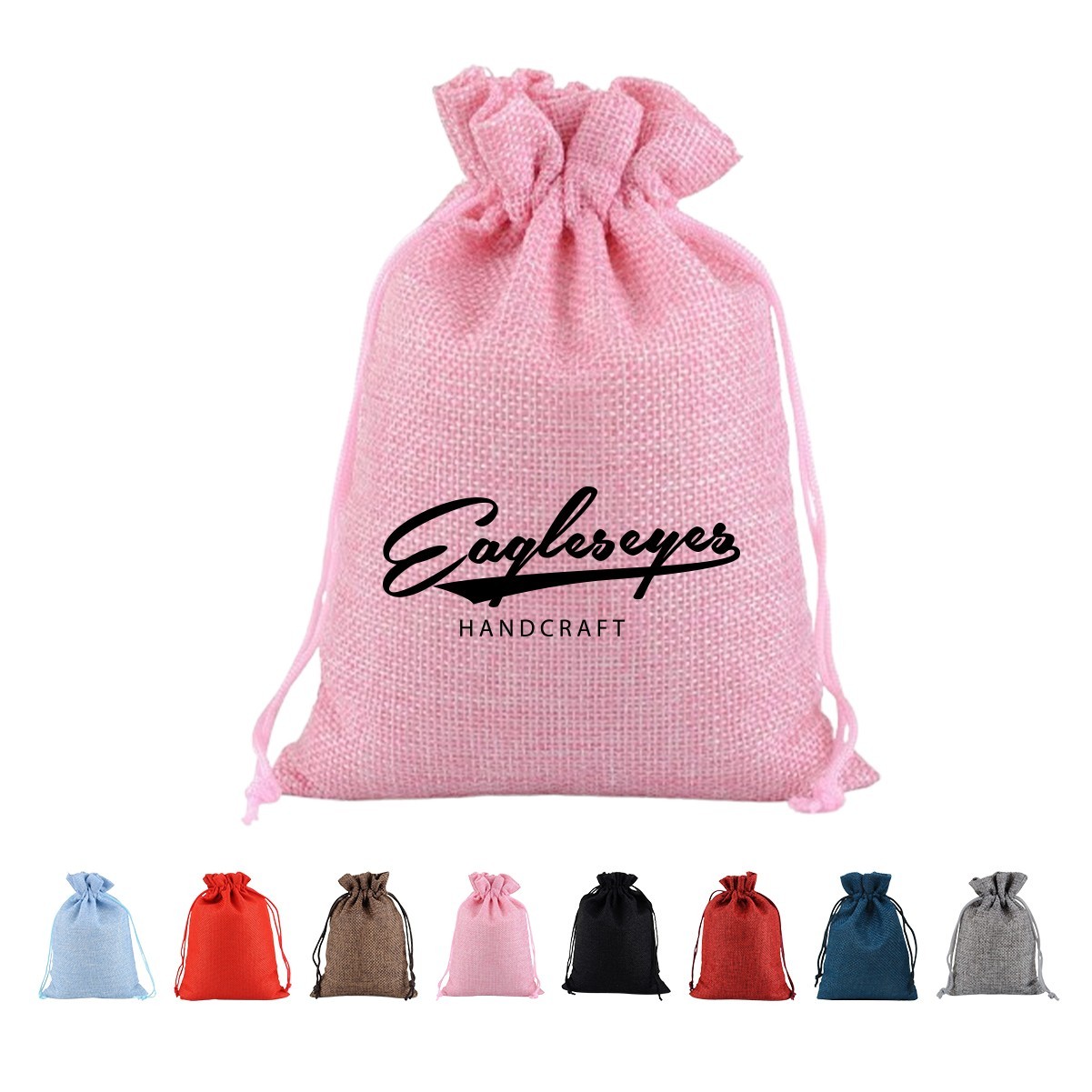 Burlap Drawstring Bag