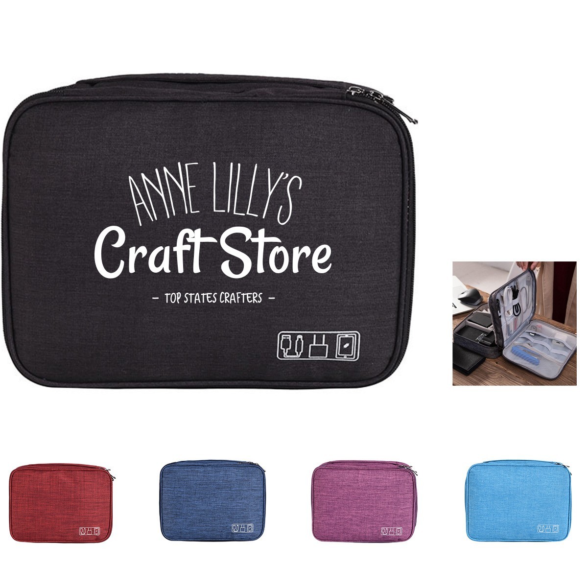 Polyester Hanging Cosmetic Bag