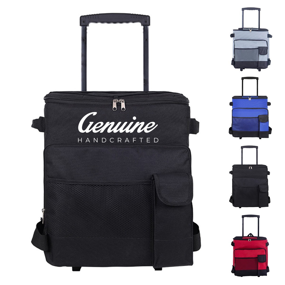 Rolling Picnic Cooler with Telescoping Handle and Wheel