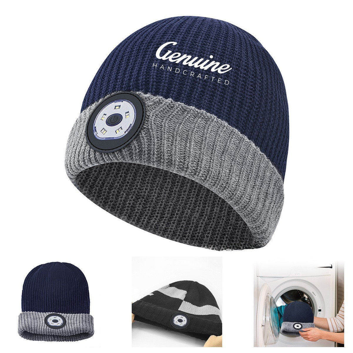 Led Illuminated Beanie Hat with USB Rechargeable