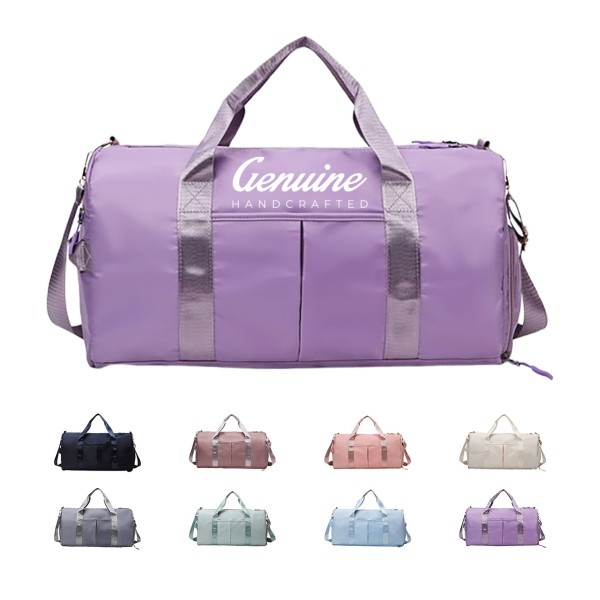 Sporty Waterproof Gym Duffel Bag with Shoe Storage and Wet/Dry Separation