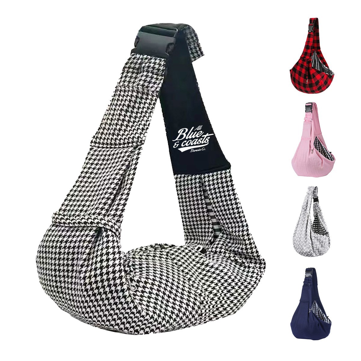 Breathable Cotton and Chiffon Pet One-Shoulder Messenger Bag with Secure Lock