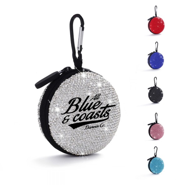 Elegant Rhinestone-studded Earphone Organizer