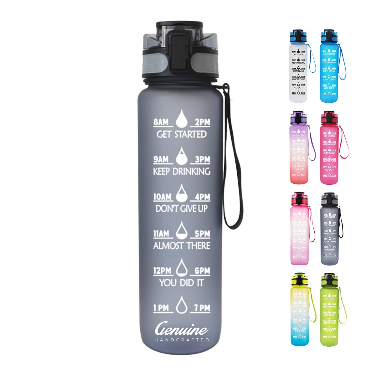34oz Water Bottle with Time Marker