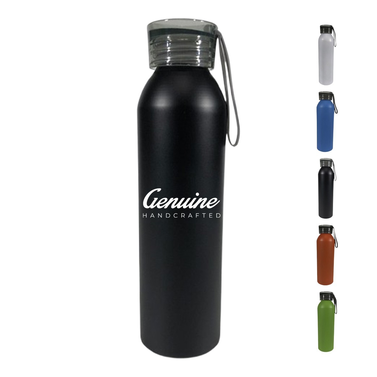 20oz Aluminum Bottle with Silicone Carry Strap