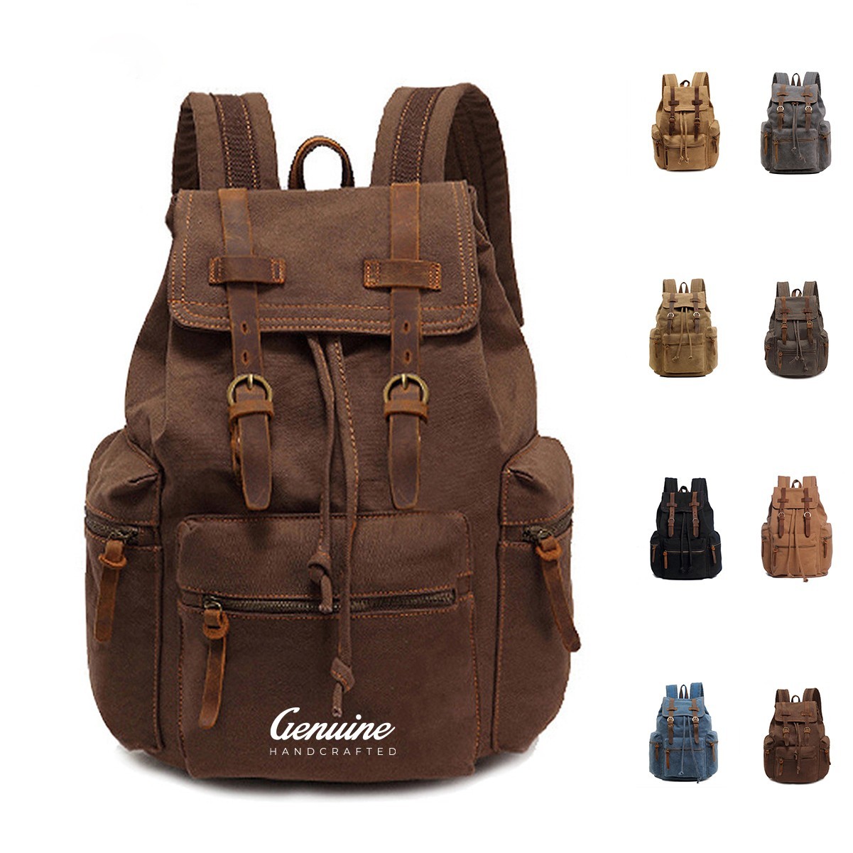 High Capacity Canvas Vintage Backpack