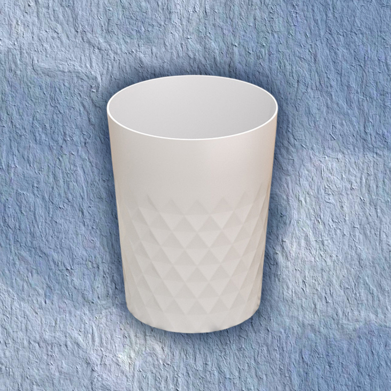 Household diamond-shaped storage bin, open-top wastebasket for floor placement