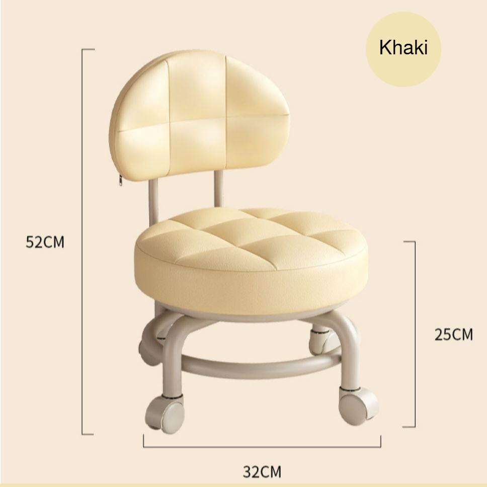 Universal wheel small stool pulley low stool home shoe changing stool living room with round stool 