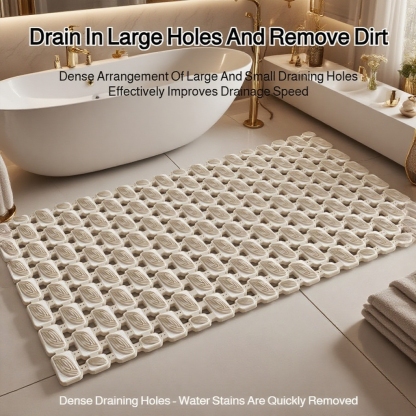 Shower special draining mat massage footrest