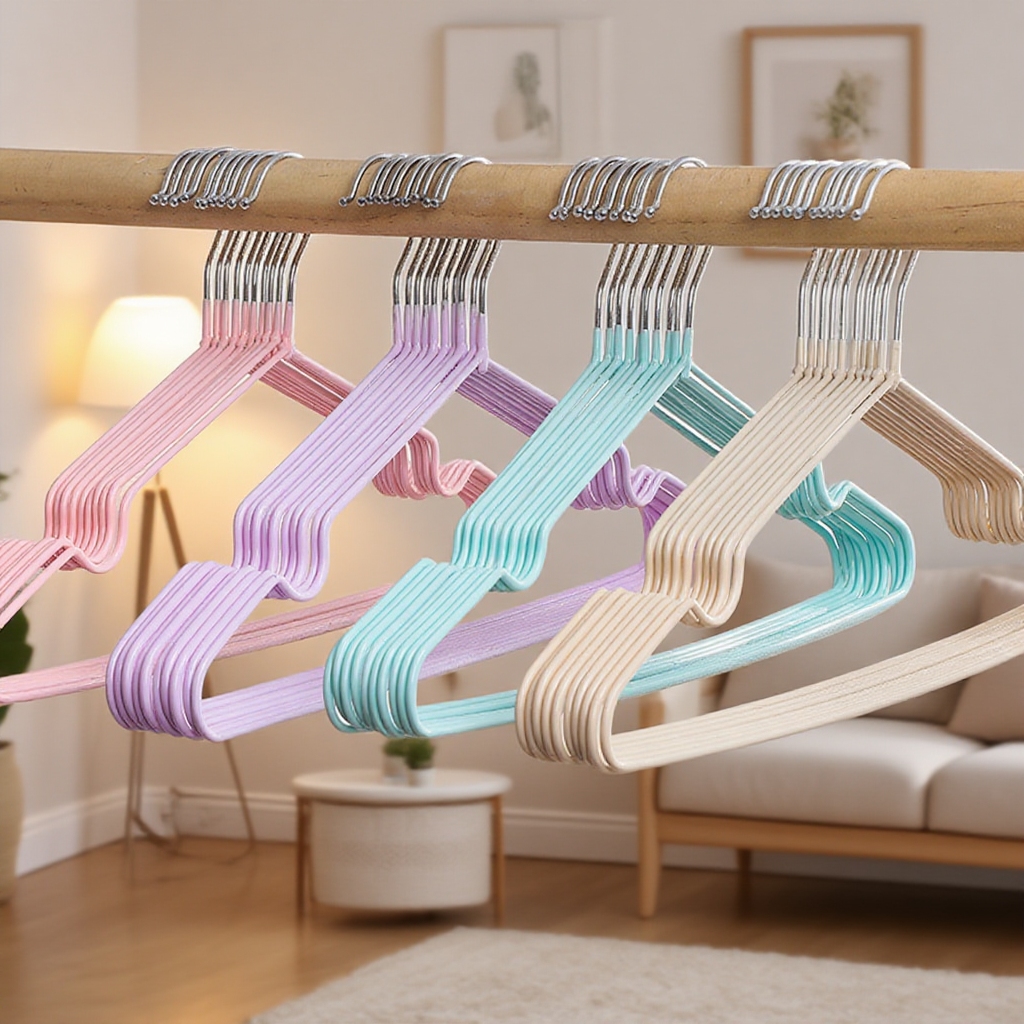 Household non-marking minimalist hanger, metal, adult non-slip with grooves