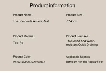 Shower special draining mat massage footrest