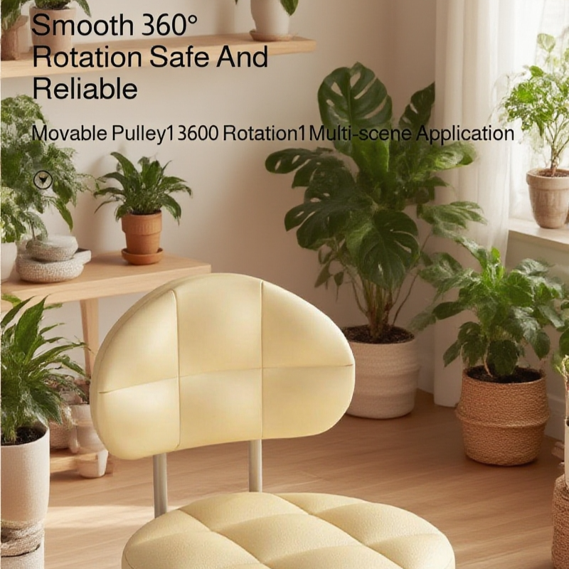 Universal wheel small stool pulley low stool home shoe changing stool living room with round stool 