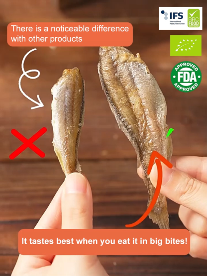 [200-Count/Box] Ready-to-Eat Savory & Crispy Dried Small Yellow Croaker ❤ Non-Fried, Low-Calorie