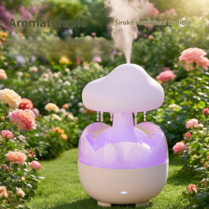 Malý domácí aroma difuzér Raindrop s esenciálními oleji, vhodný do ložnice