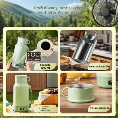 Elektrická konvice na ohřev vody s udržením teploty