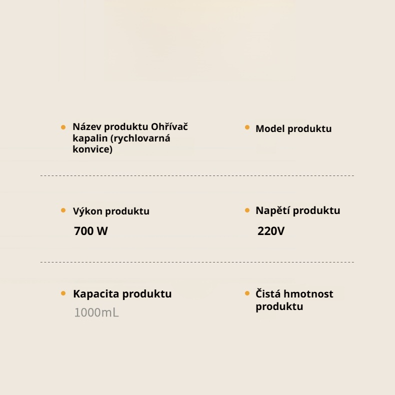 Elektrická konvice na ohřev vody s udržením teploty