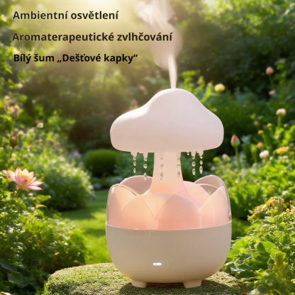 Malý domácí aroma difuzér Raindrop s esenciálními oleji, vhodný do ložnice