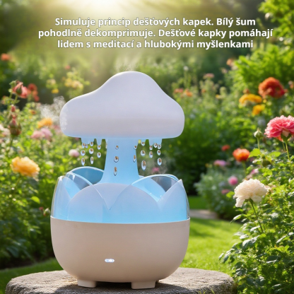 Malý domácí aroma difuzér Raindrop s esenciálními oleji, vhodný do ložnice