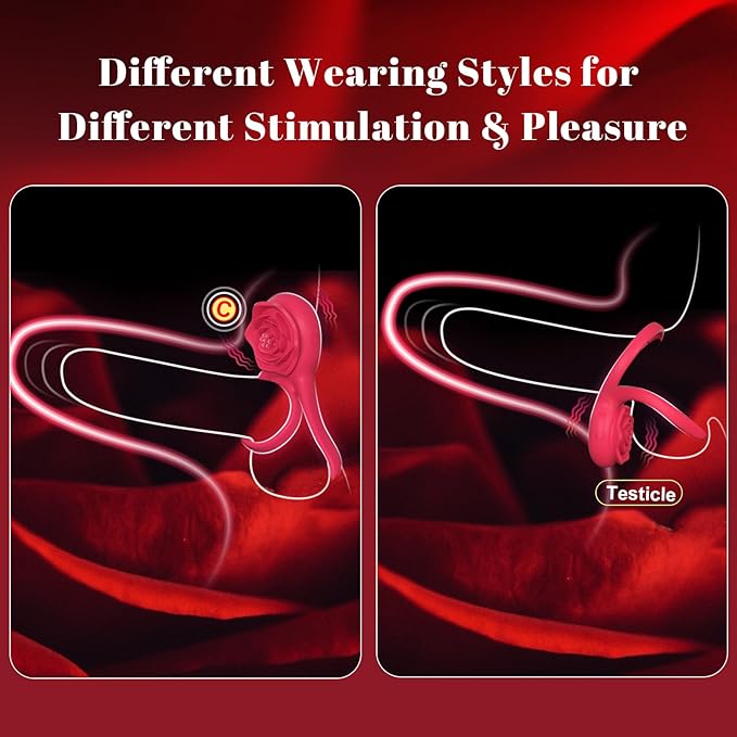 🌹Rose Lock Semen Ring Massager⭕