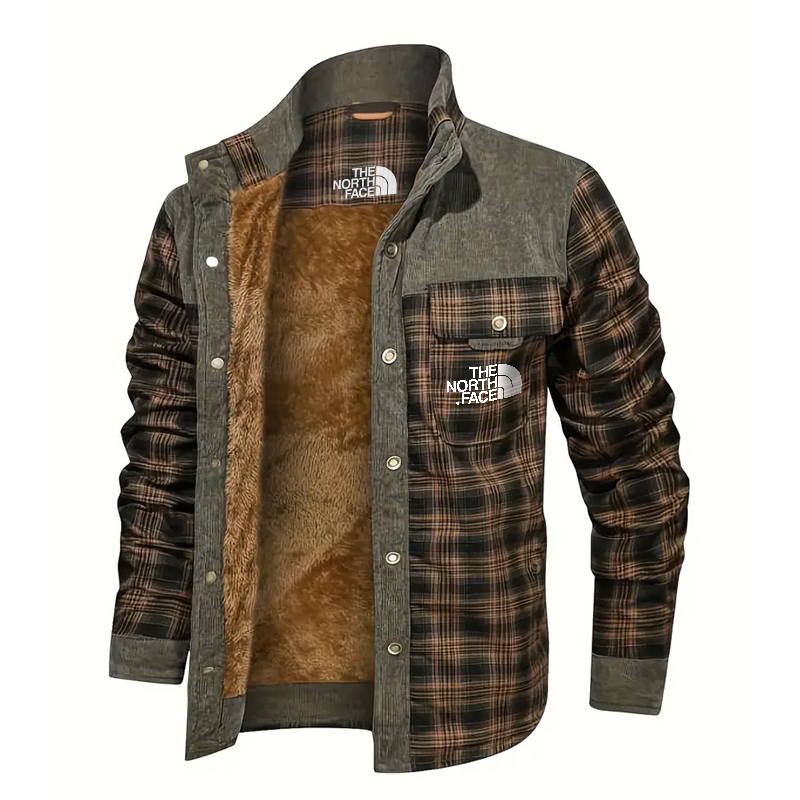 2024 TNF®-Men's Cozy Fleece-Lined Plaid Jacket