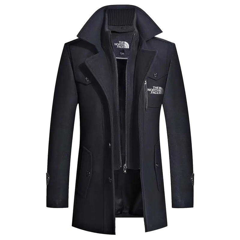 2024 TNF®-Winter Warmth Men's Solid Color Jacket - Double Lapel