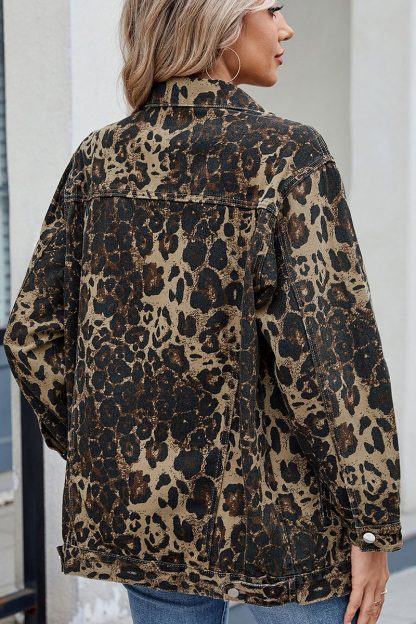 Casual Loose Fit Inside Patch Pocket Denim Jacket