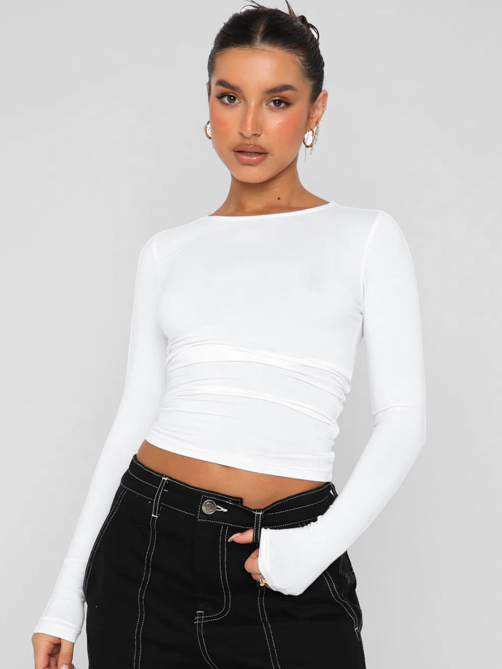 Casual Comfortable Breathable Stretch Long Sleeve Top