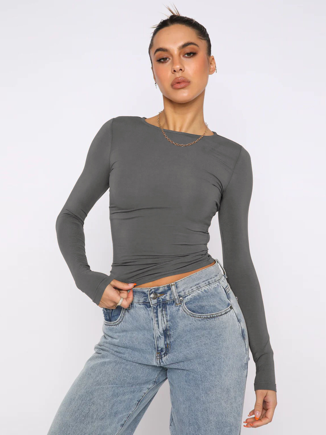 Casual Comfortable Breathable Stretch Long Sleeve Top