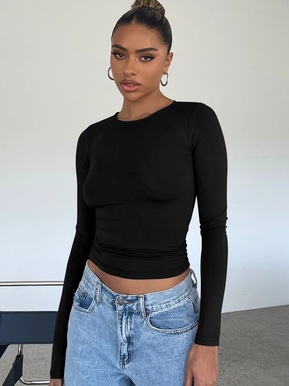 Casual Comfortable Breathable Stretch Long Sleeve Top