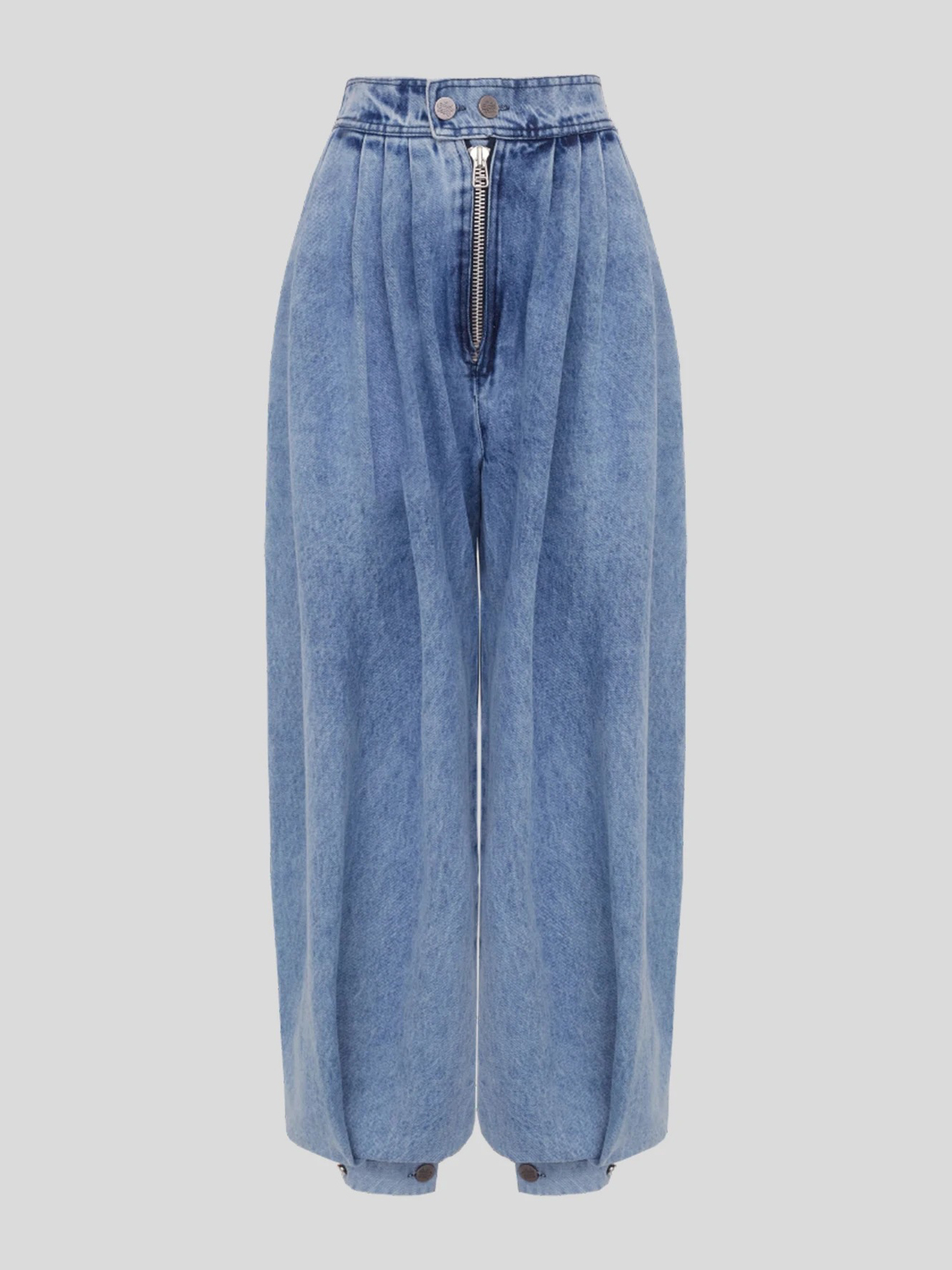 Fashion Stretch Drawstring Waist Loose Fit Jeans