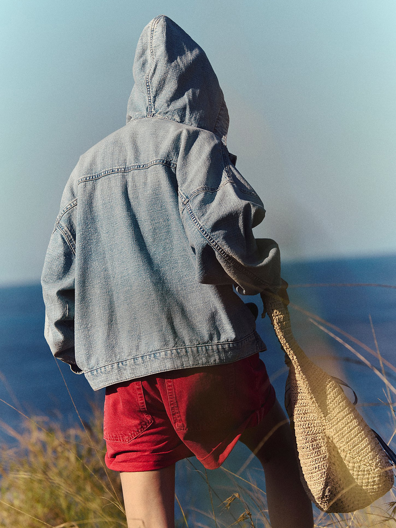 Casual Oversized Washed Long Sleeve Denim Top