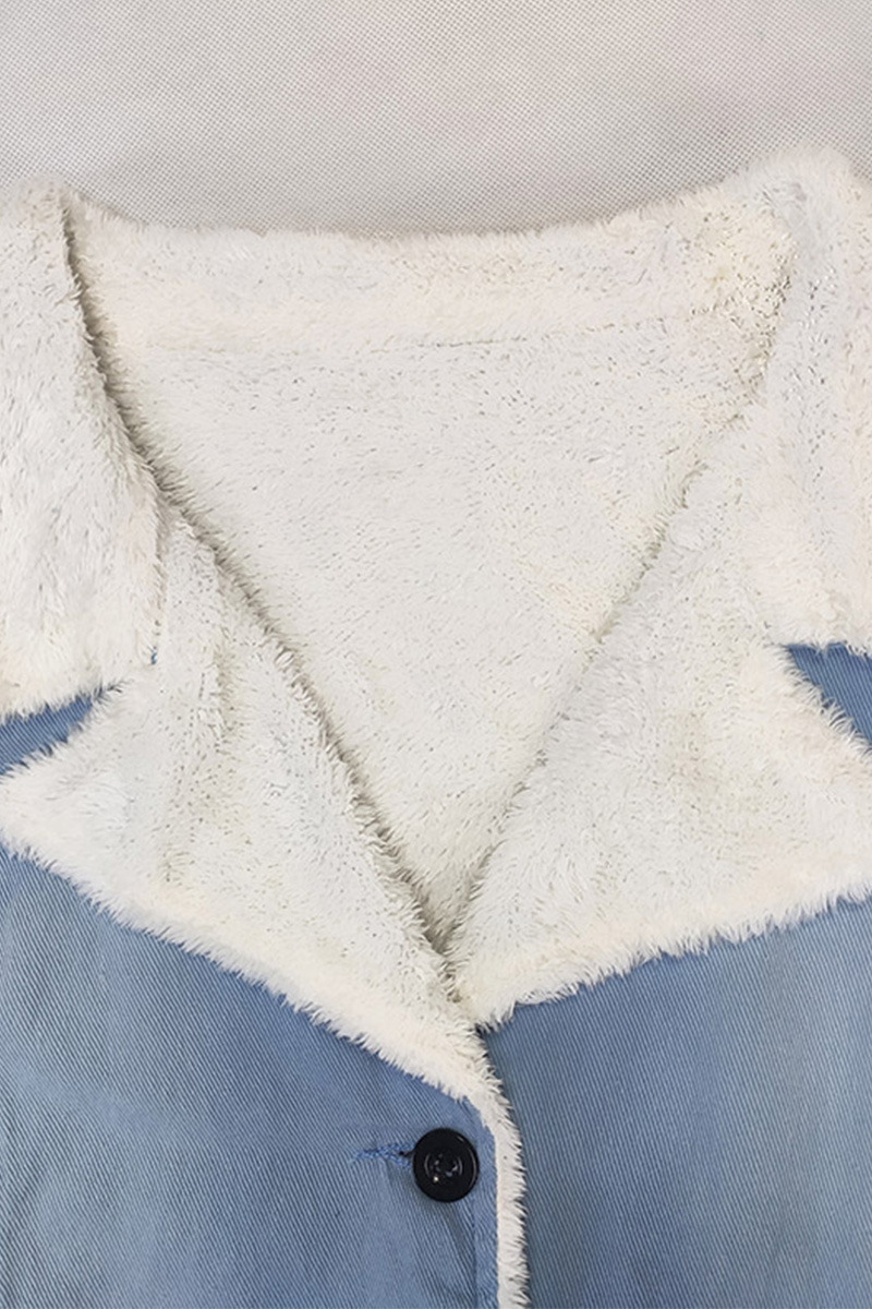 Casual Warm Lapel Versatile Denim Cotton Coat