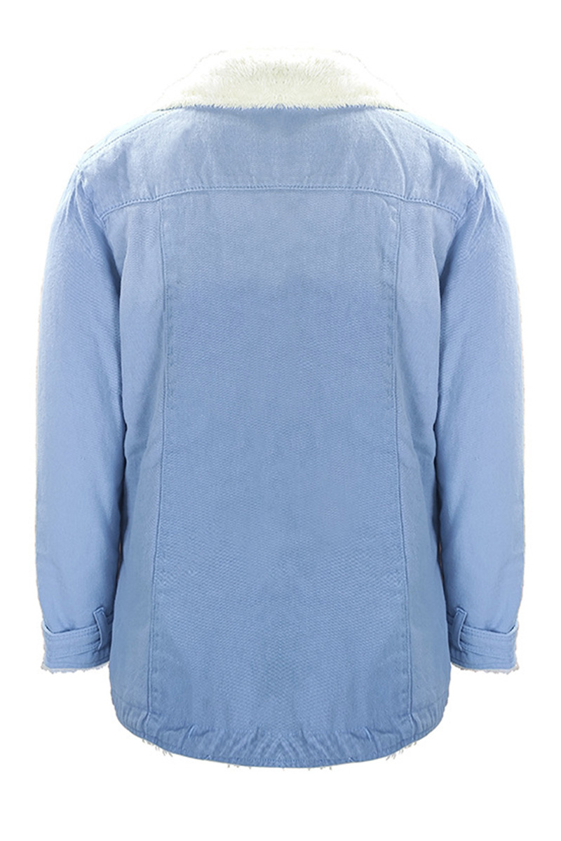 Casual Warm Lapel Versatile Denim Cotton Coat