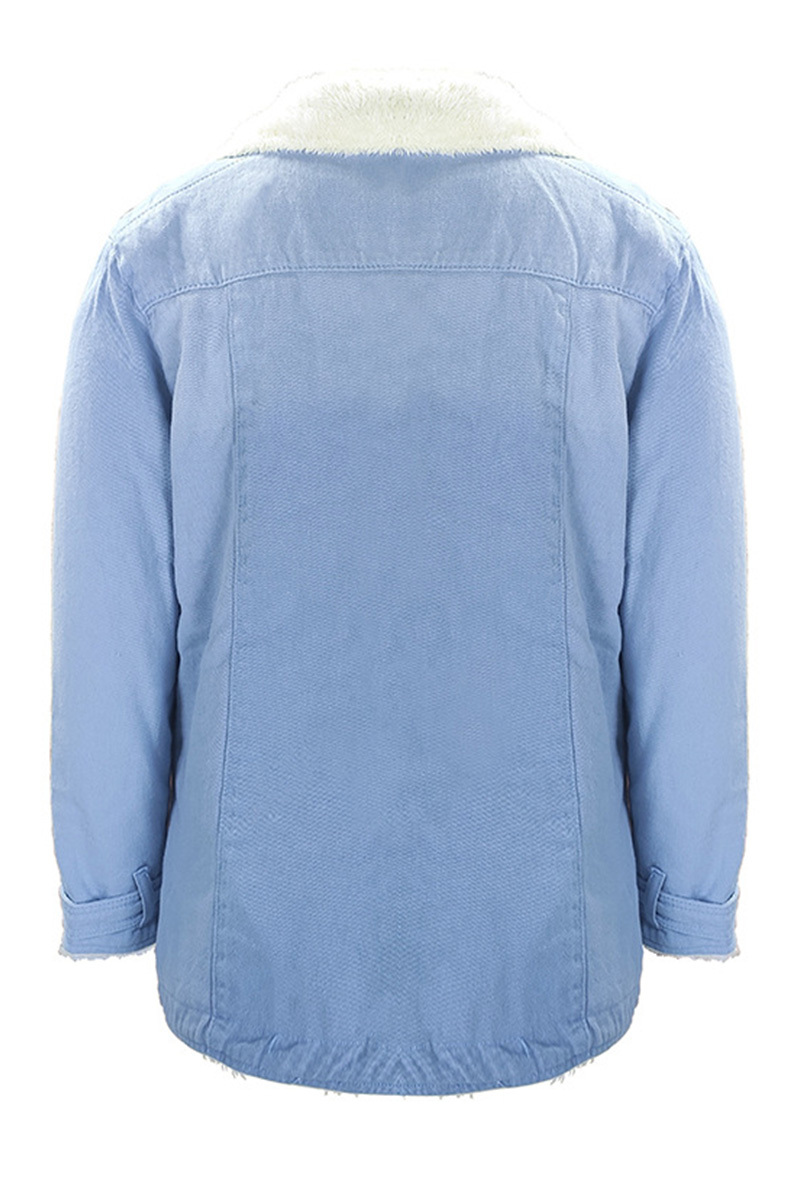 Casual Warm Lapel Versatile Denim Cotton Coat