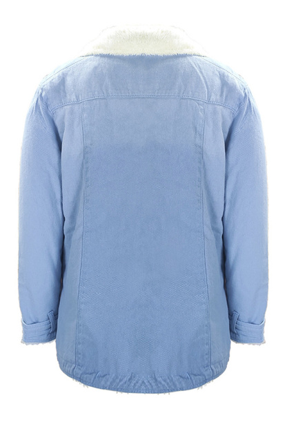 Casual Warm Lapel Versatile Denim Cotton Coat