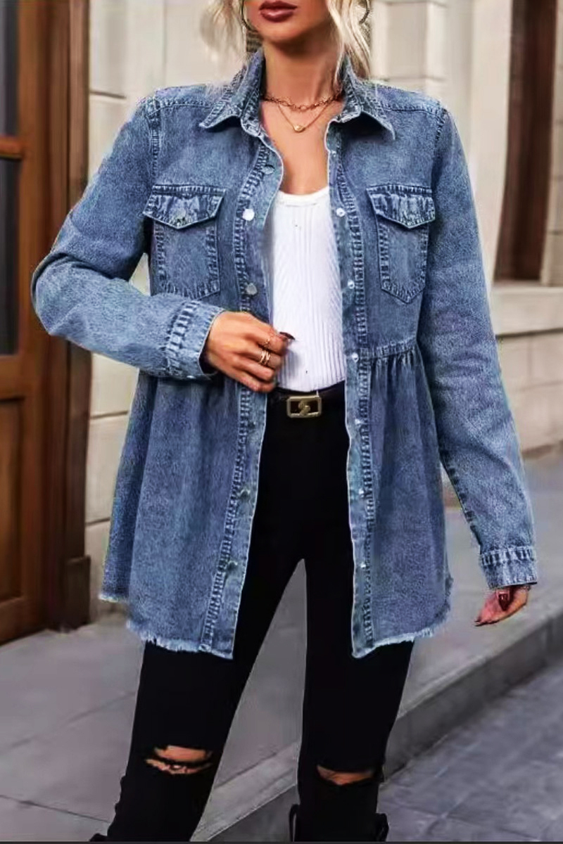 Women's Sequin Textured Denim Short Jacket